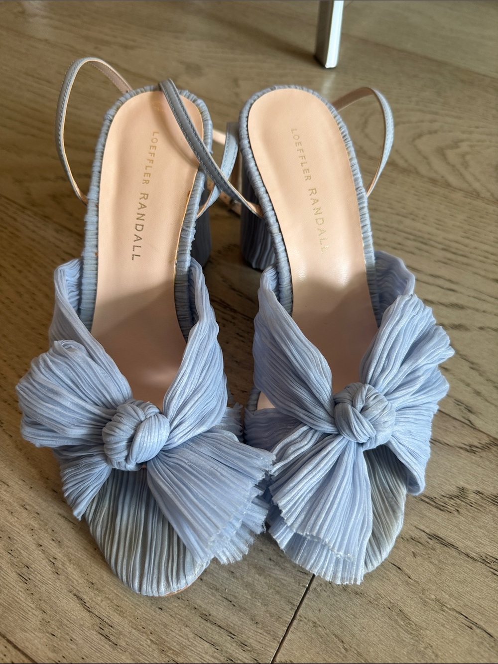 Loeffler Randall Camellia Blue Pleated Bow Heel - Picture 2 of 5